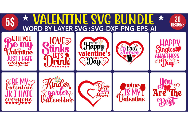 valentine-svg-bundle