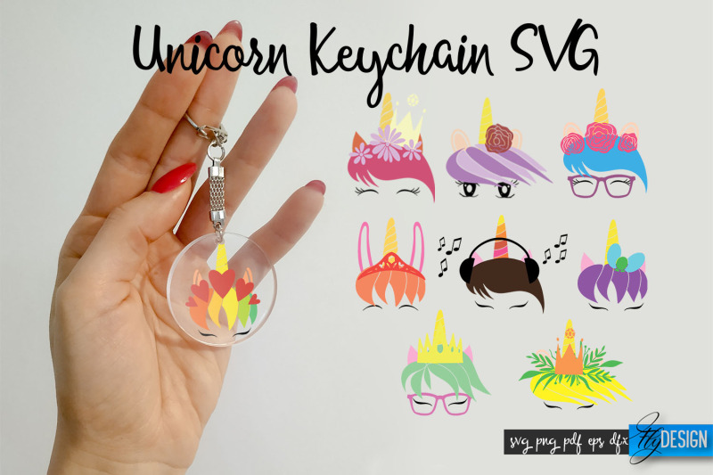 unicorn-svg-unicorn-birthday-keychain-svg-keyring-svg