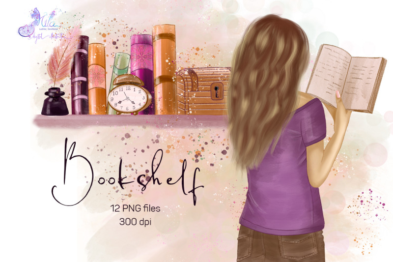 bookshelf-digital-clipart