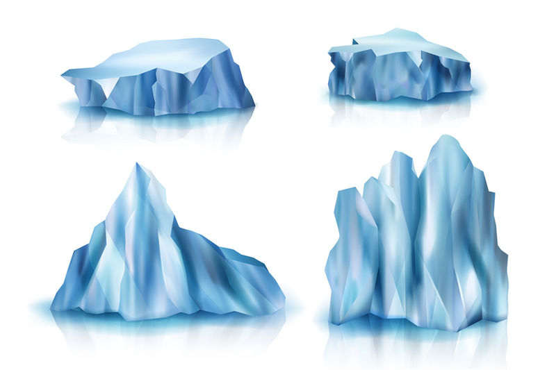 realistic-glaciers-big-iceberg-ice-rocks-cold-outdoor-weather-symbols