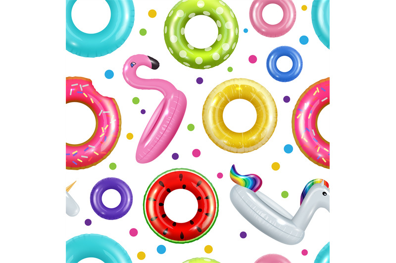 donuts-pattern-inflatable-swimming-rings-rubber-summer-toys-for-pool