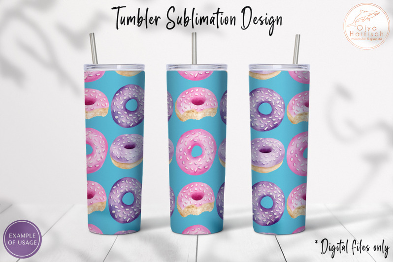 watercolor-donuts-tumbler-sublimation-png-20-oz-full-wrap-tumbler