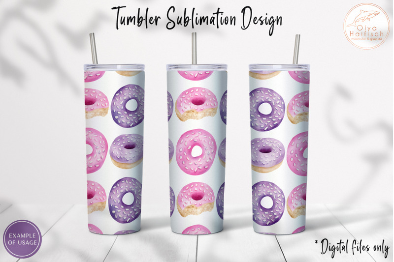 watercolor-donuts-tumbler-sublimation-png-20-oz-full-wrap-tumbler