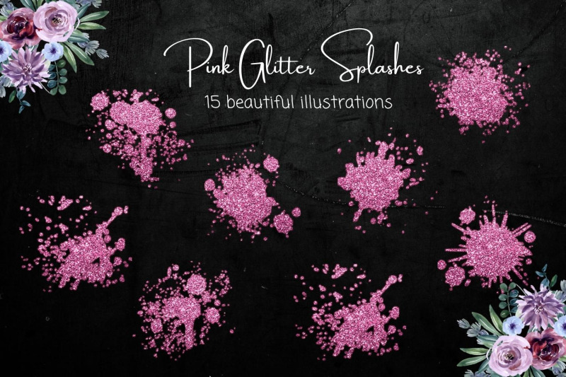 pink-glitter-splashes-collection