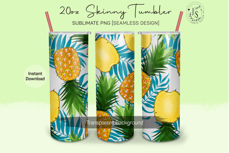 pineapple-fruit-20oz-tumbler-sublimation-wraps