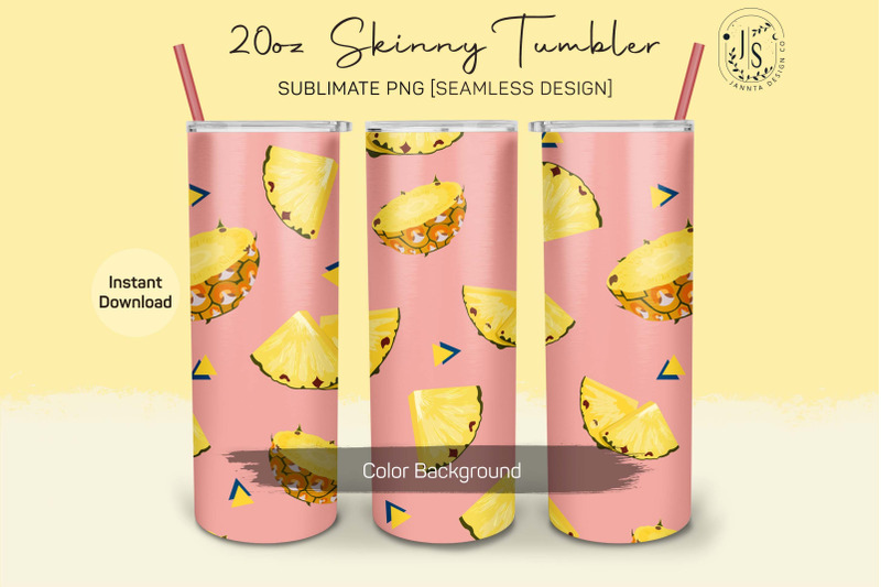 pineapple-fruit-20oz-tumbler-sublimation-wraps