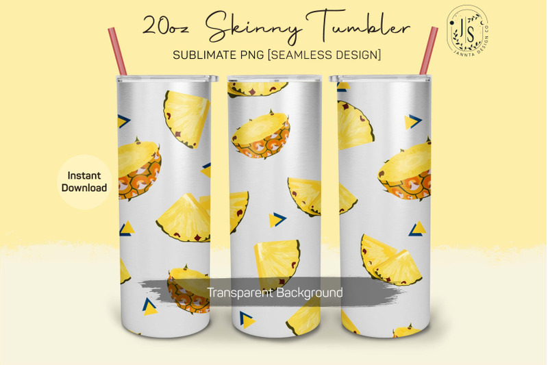 pineapple-fruit-20oz-tumbler-sublimation-wraps