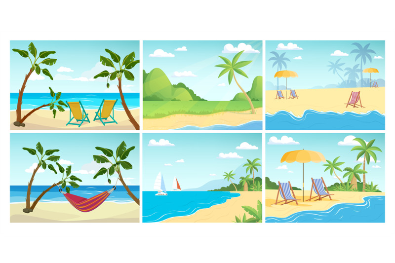 summer-beach-landscape-palm-ocean-relax-empty-sea-tropical-vector-ba