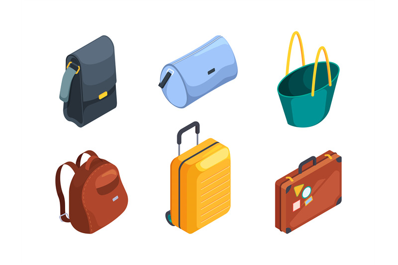 travel-bag-isometric-suitcases-collection-luggage-collection-for-trav