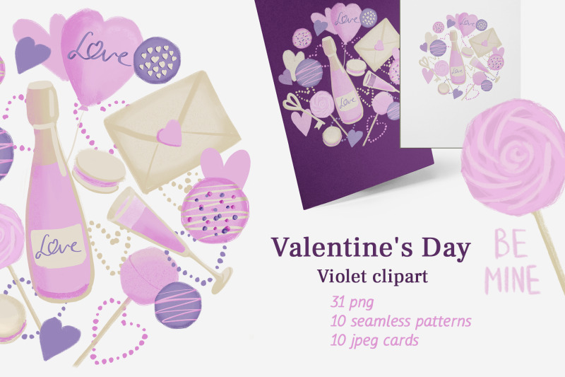 valentine-039-s-day-set-illustrations-violet-clipart