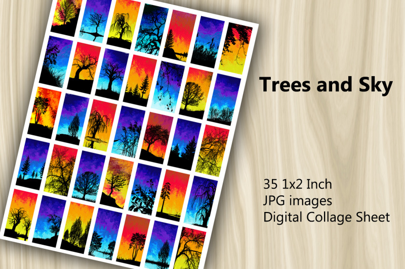 digital-collage-sheet-trees-and-sky