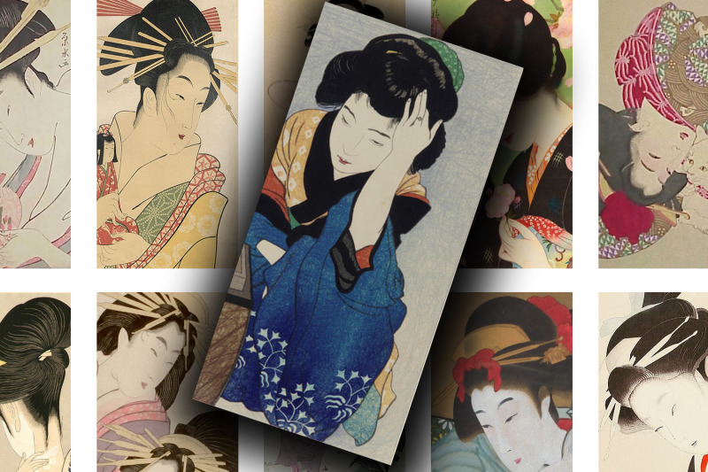 digital-collage-sheet-japanese-woman