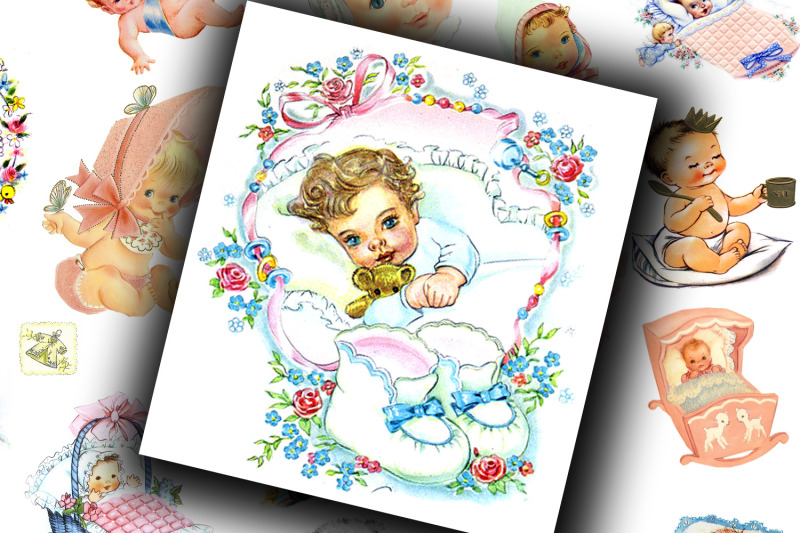 digital-collage-sheet-vintage-baby