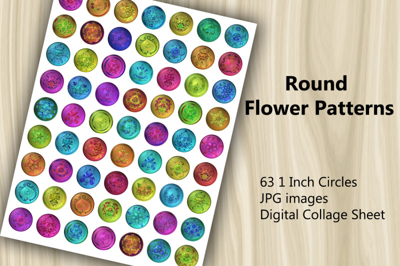 digital-collage-sheet-round-flower