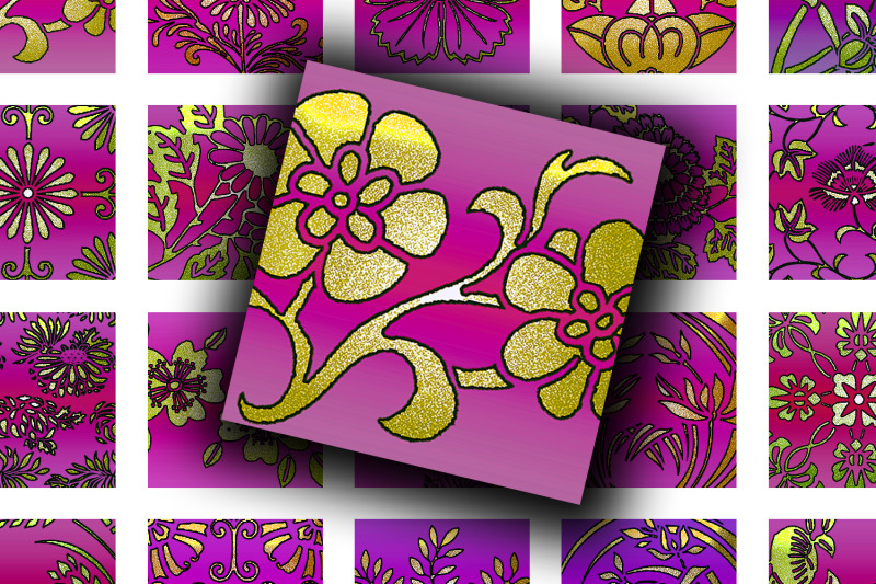 digital-collage-sheet-gold-floral-patterns