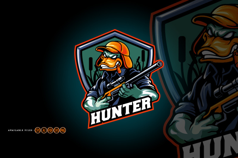 duck-hunter-logo-mascot-illustrations