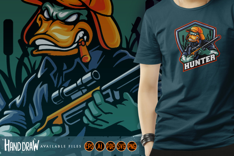 duck-hunter-logo-mascot-illustrations