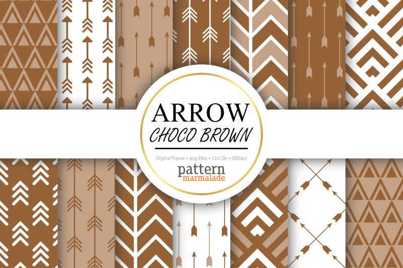 arrow-choco-brown-digital-paper-bv020a