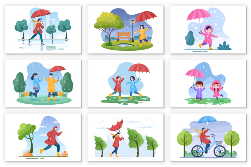 24-people-in-the-rain-cartoon-illustration