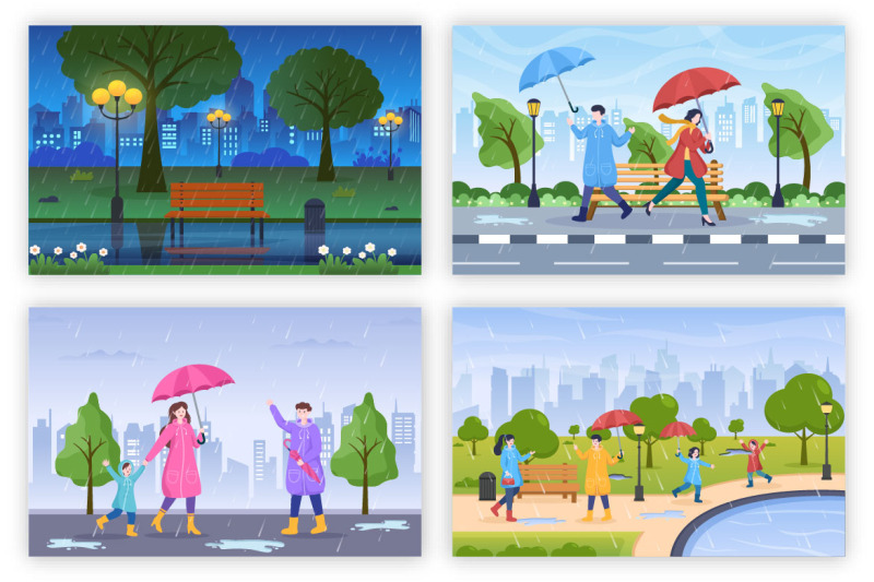 24-people-in-the-rain-cartoon-illustration