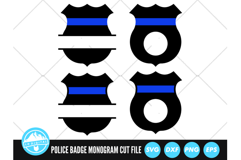 police-badge-frame-blue-line-svg-thin-blue-line-cut-file