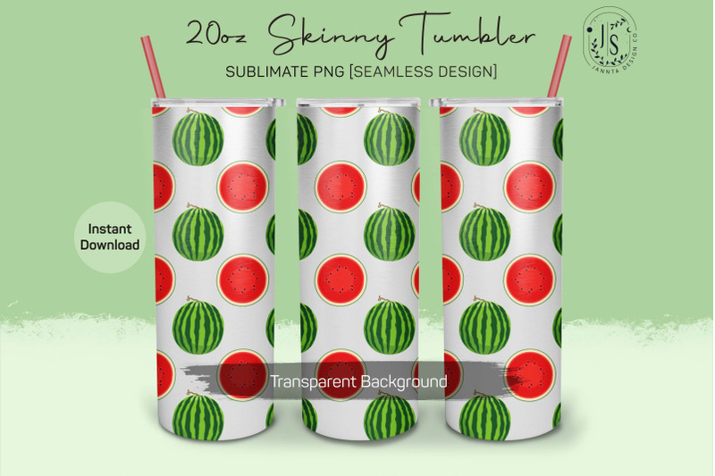 watermelon-fruit-20oz-tumbler-sublimation-wraps