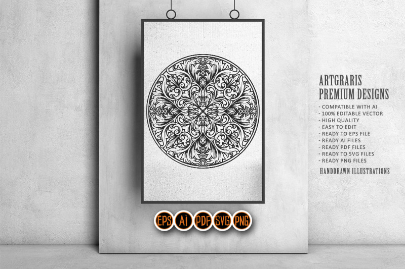 craft-mandala-vintage-seamless-ornaments