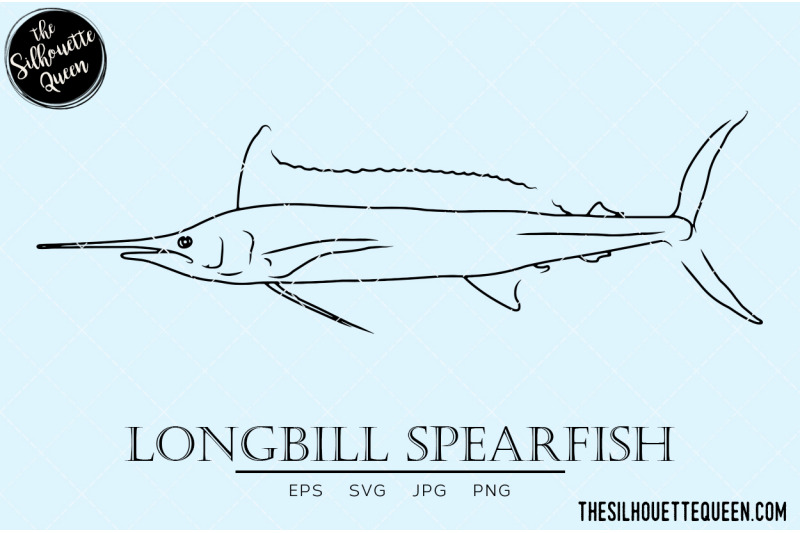 longbill-spearfish-hand-sketched-hand-drawn-vector-clipart