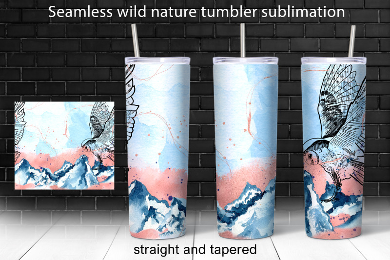 seamless-nature-20-oz-skinny-tumbler-sublimation-design-png