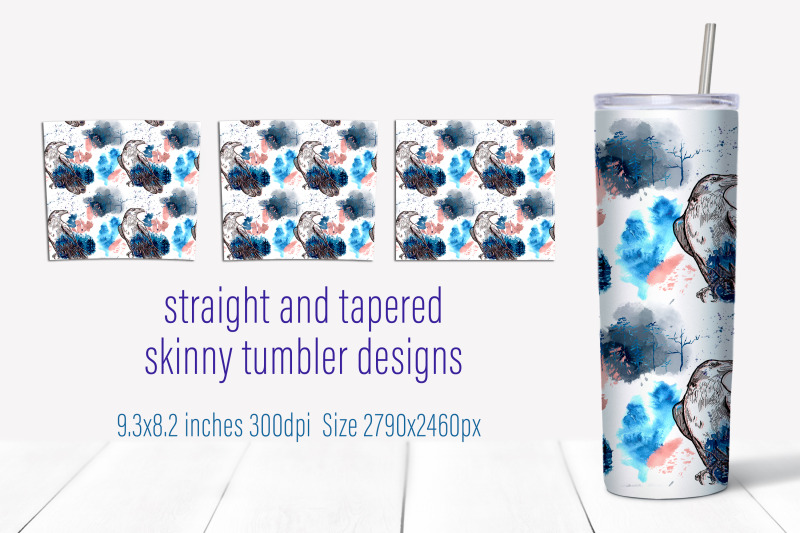 seamless-nature-20-oz-skinny-tumbler-sublimation-design-png