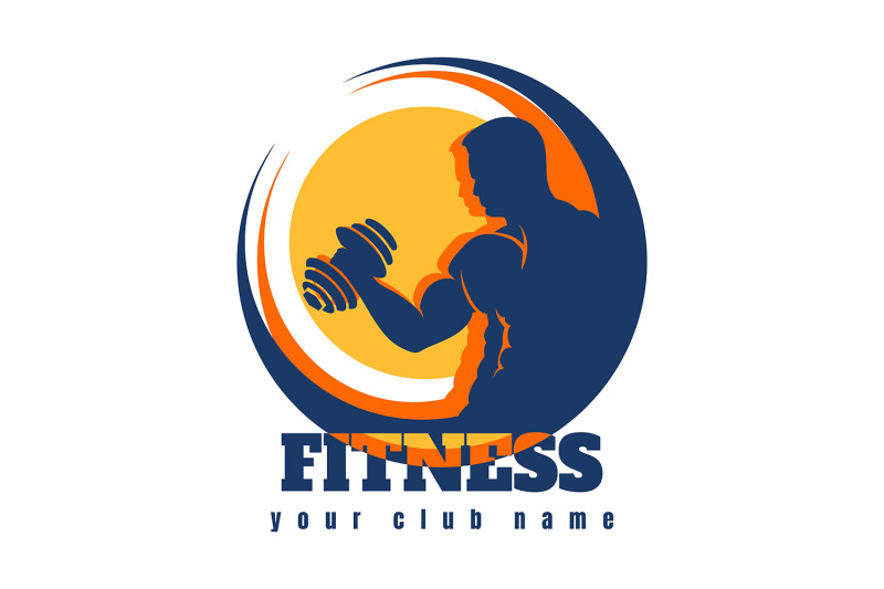 fitness-club-logo-with-man-and-dumbbell