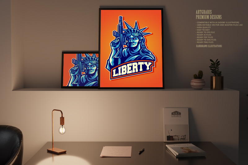 liberty-esport-logo-mascot-gaming