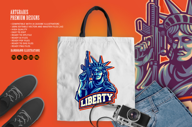 liberty-esport-logo-mascot-gaming