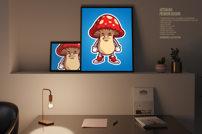 mushrooms-esport-logo-mascot-gaming