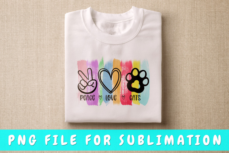 peace-love-cats-png-for-sublimation