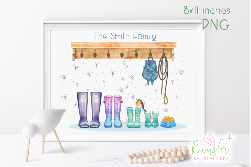 family-welly-boots-print-personalized-surname-family-print-garden