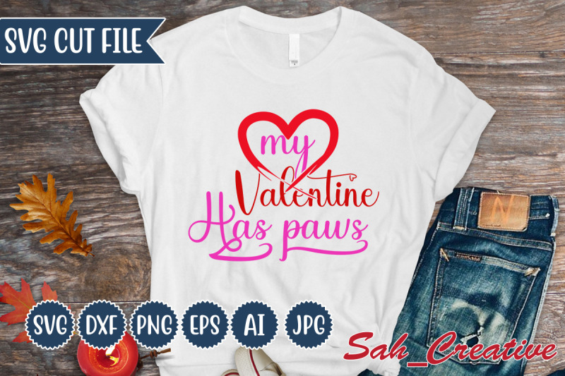 my-valentine-has-paws-svg-design