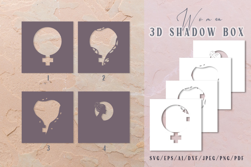 womens-day-3d-shadow-box-layered-papercut-cutting-files