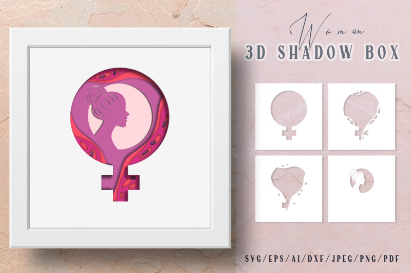 womens-day-3d-shadow-box-layered-papercut-cutting-files