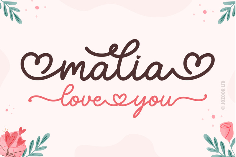 malia-love-you-lovely-script-font