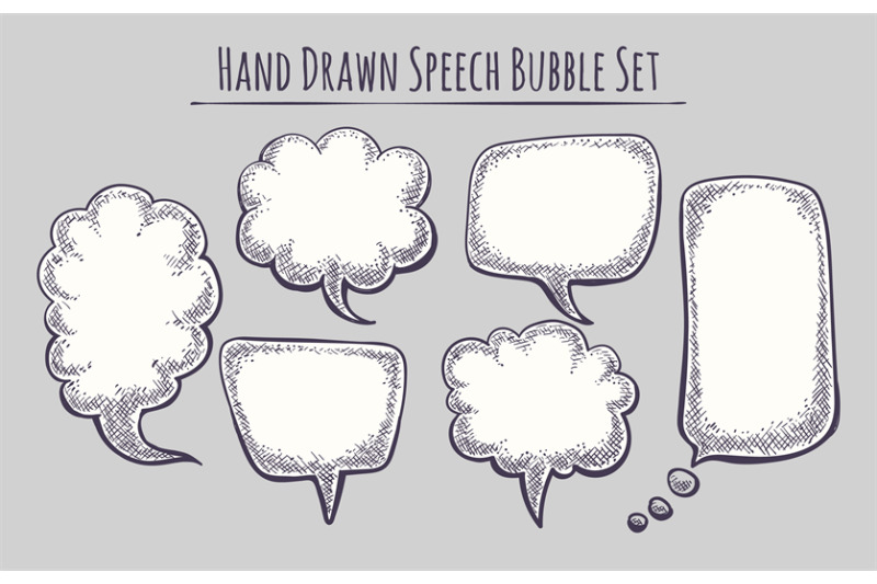 hand-drawn-speech-bubble-set