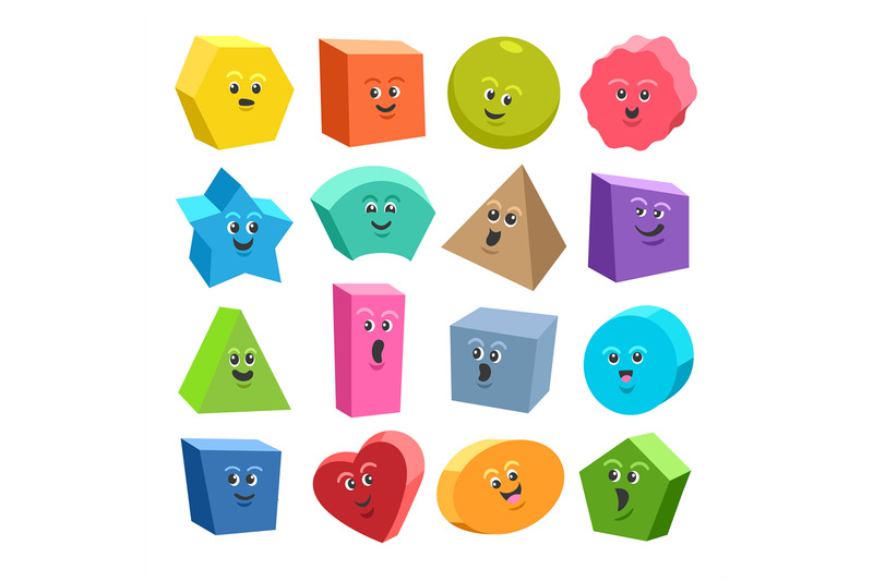 cute-3d-geometric-shape-characters