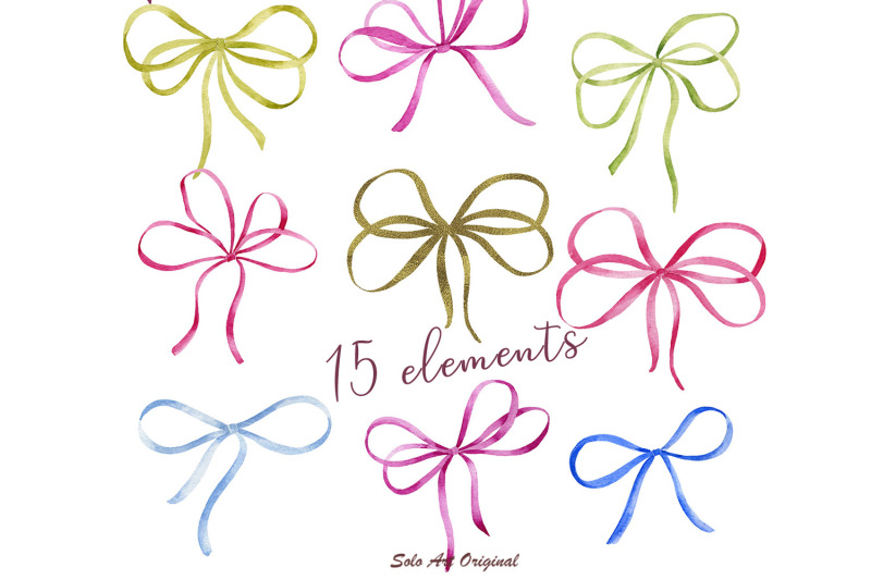 colorful-bows-clipart-set-valentine-039-s-day-watercolor