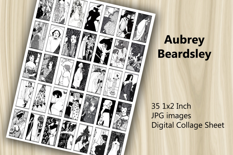 digital-collage-sheet-aubrey-beardsley