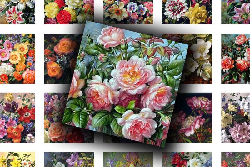 digital-collage-sheet-painting-flowers