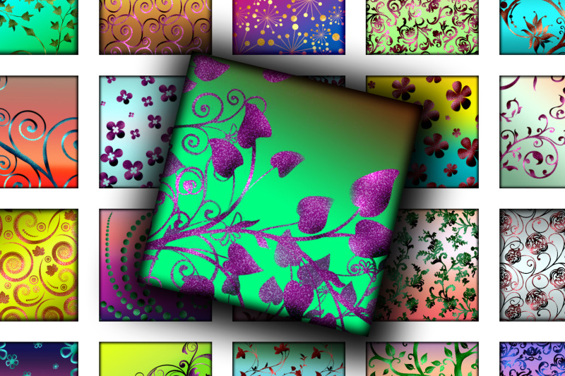 digital-collage-sheet-flower-motives