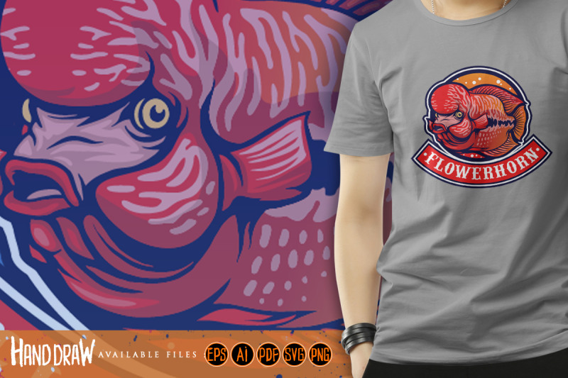 flowerhorn-fish-esport-logo-mascot