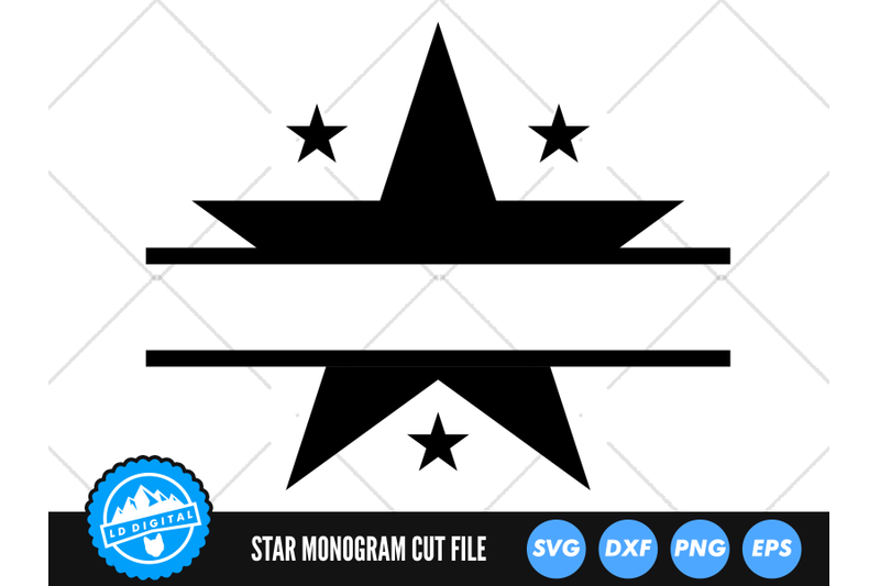 star-monogram-svg-star-cut-file-star-frame-cut-file