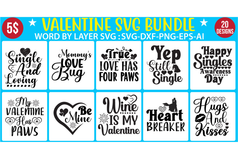 valentine-svg-bundle