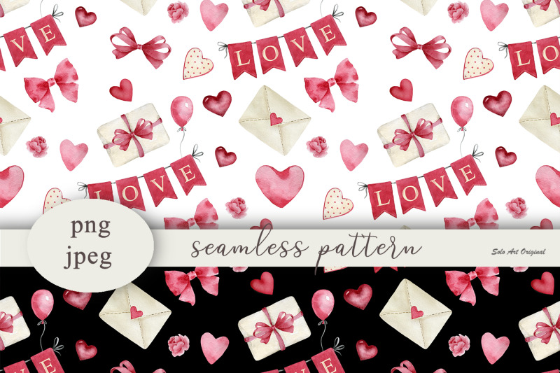 valentines-day-digital-paper-red-hearts-seamless-patterns
